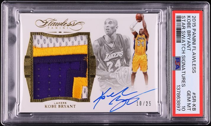 2015 Panini Flawless Star Swatch Signatures Kobe Bryant PATCH AUTO /25 #SR-KB PSA 10 GEM MINT