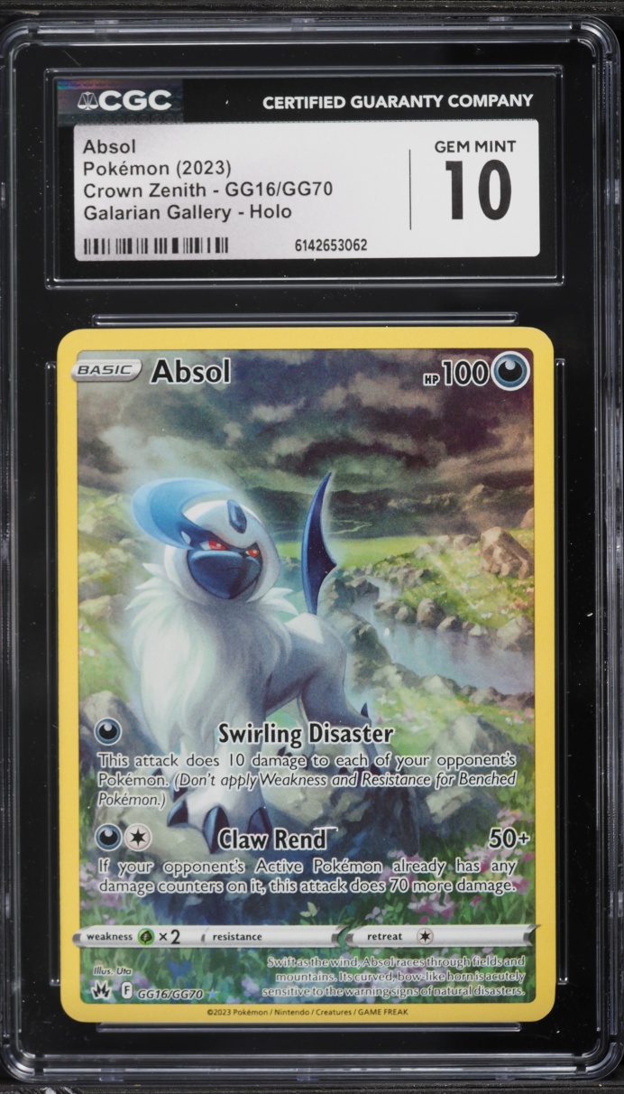 2023 Pokemon Sword & Shield Crown Zenith Alt Art Absol #GG16 CGC 10 GEM MINT