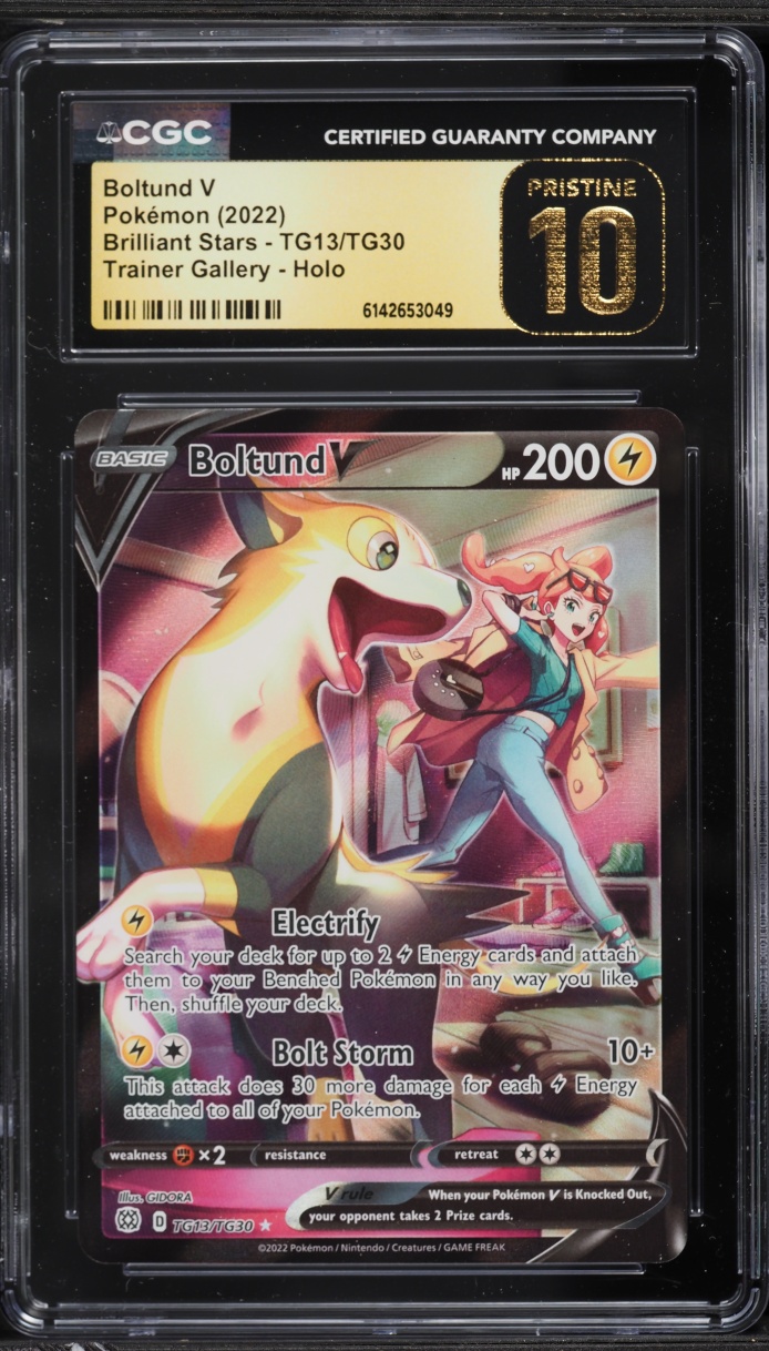 2022 Pokemon Sword & Shield Brilliant Stars CHR Boltund V #TG13 CGC 10 PRISTINE