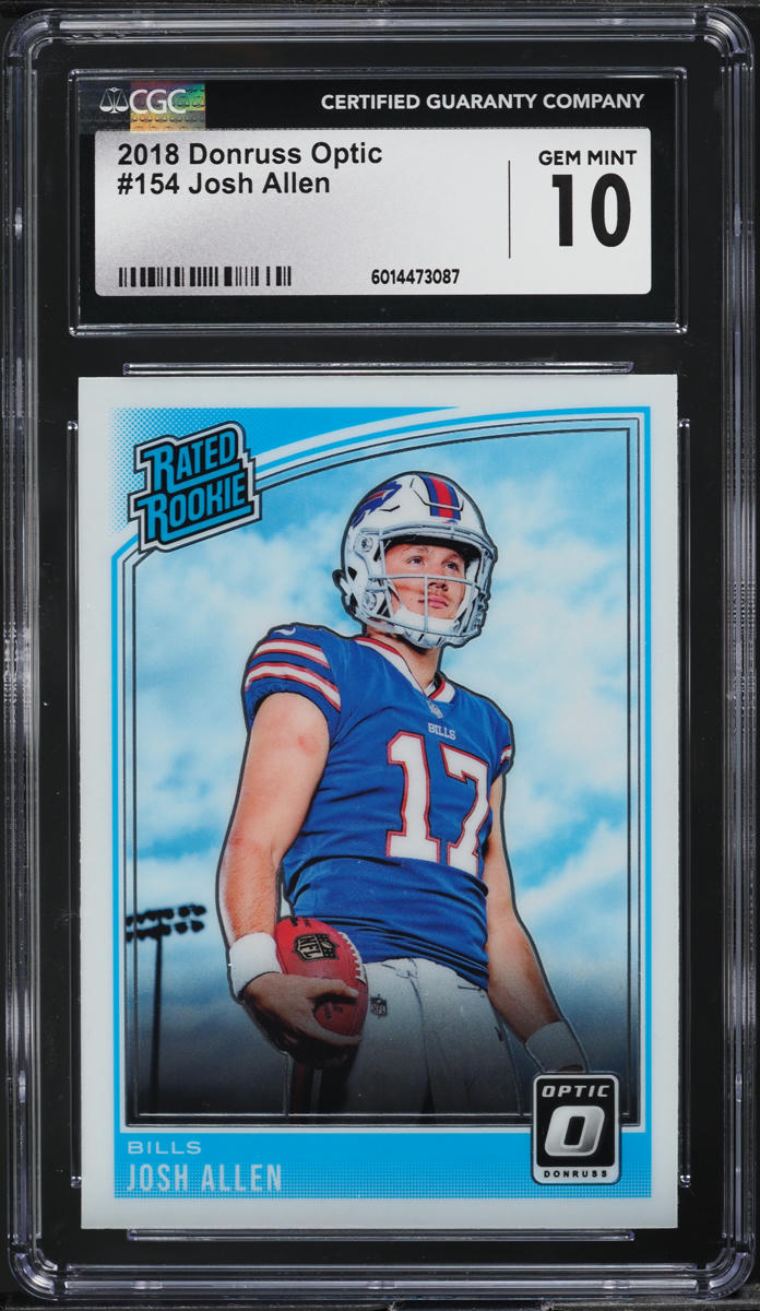 2018 Donruss Optic Josh Allen ROOKIE #154 CGC 10 GEM MINT