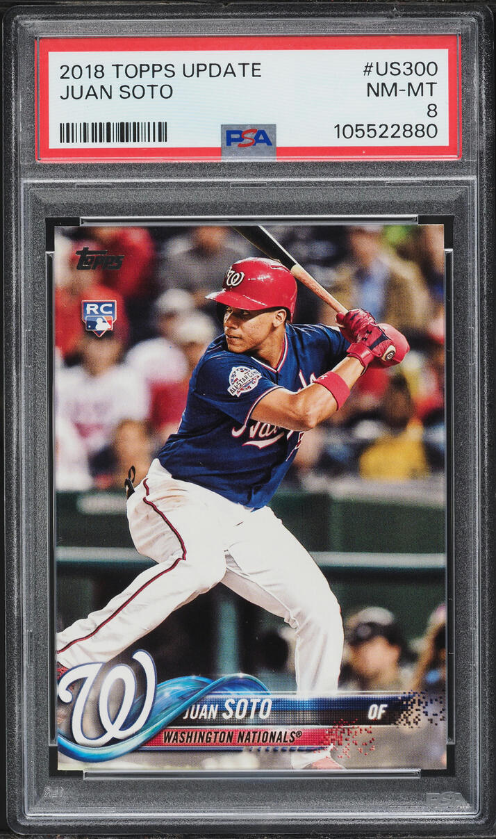 2018 Topps Update Batting Juan Soto ROOKIE #US300 PSA 8 NM-MT