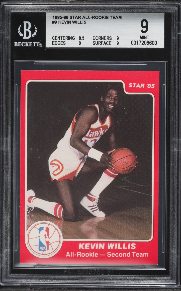 1985 Star All-Rookie Team Kevin Willis ROOKIE #9 BGS 9 MINT