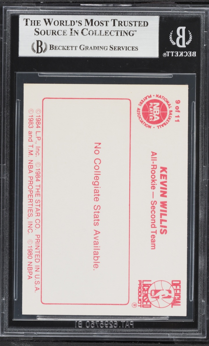 1985 Star All-Rookie Team Kevin Willis ROOKIE #9 BGS 9 MINT