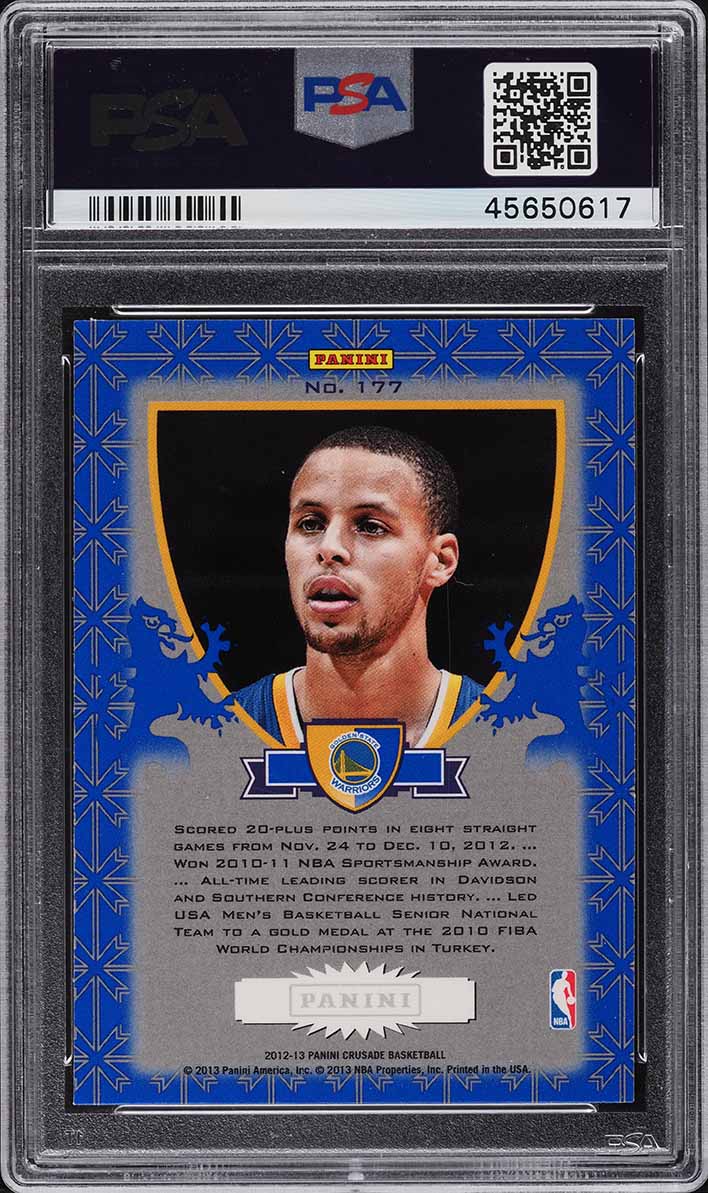 2012 Panini Crusade Blue Stephen Curry #177 PSA 9 MINT on