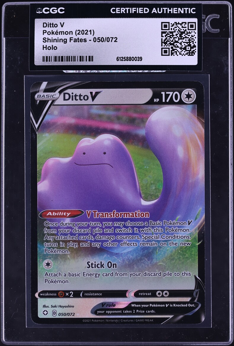 2021 Pokemon Sword & Shield Shining Fates Holo Ditto V #50 CGC AUTH