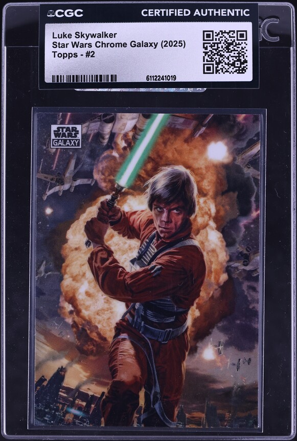 2021 Topps Chrome Star Wars Galaxy Refractor Luke Skywalker #34