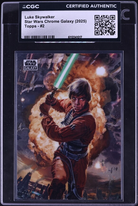 2021 Topps Chrome Star Wars Galaxy Refractor Luke Skywalker #34