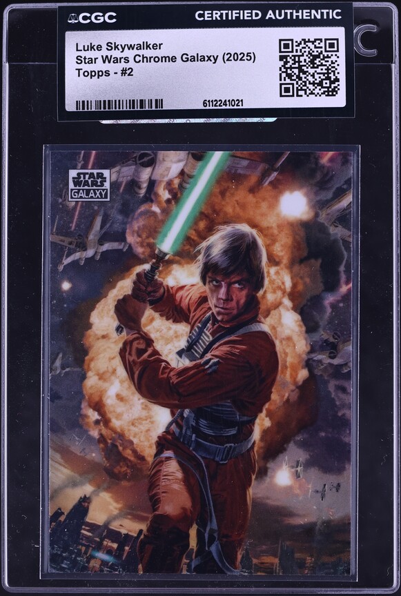 2021 Topps Chrome Star Wars Galaxy Refractor Luke Skywalker #34