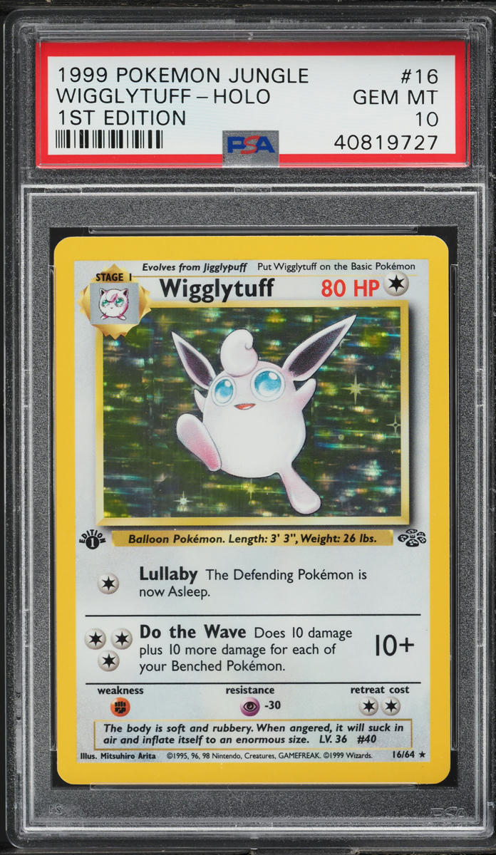 1999 Pokemon Jungle 1st Edition Holo Wigglytuff #16 PSA 10 GEM MINT