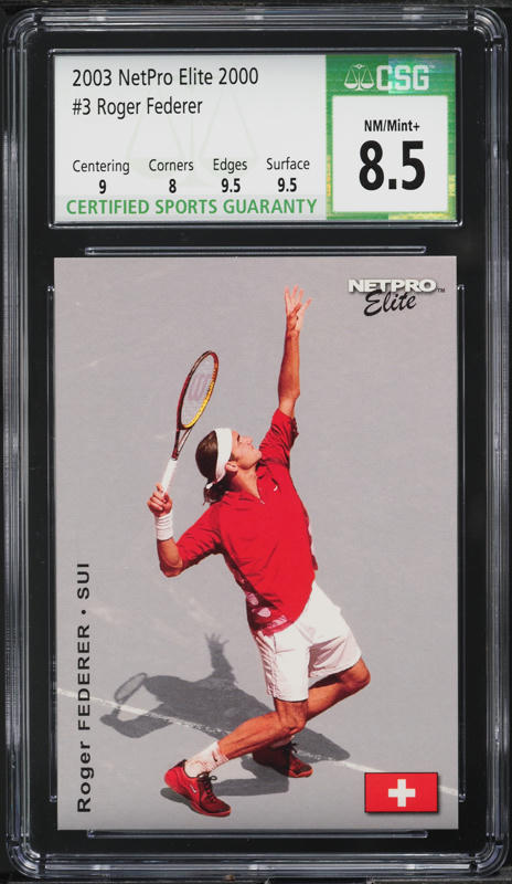 2003 Netpro Elite Event Edition Roger Federer ROOKIE #E3 PSA 10