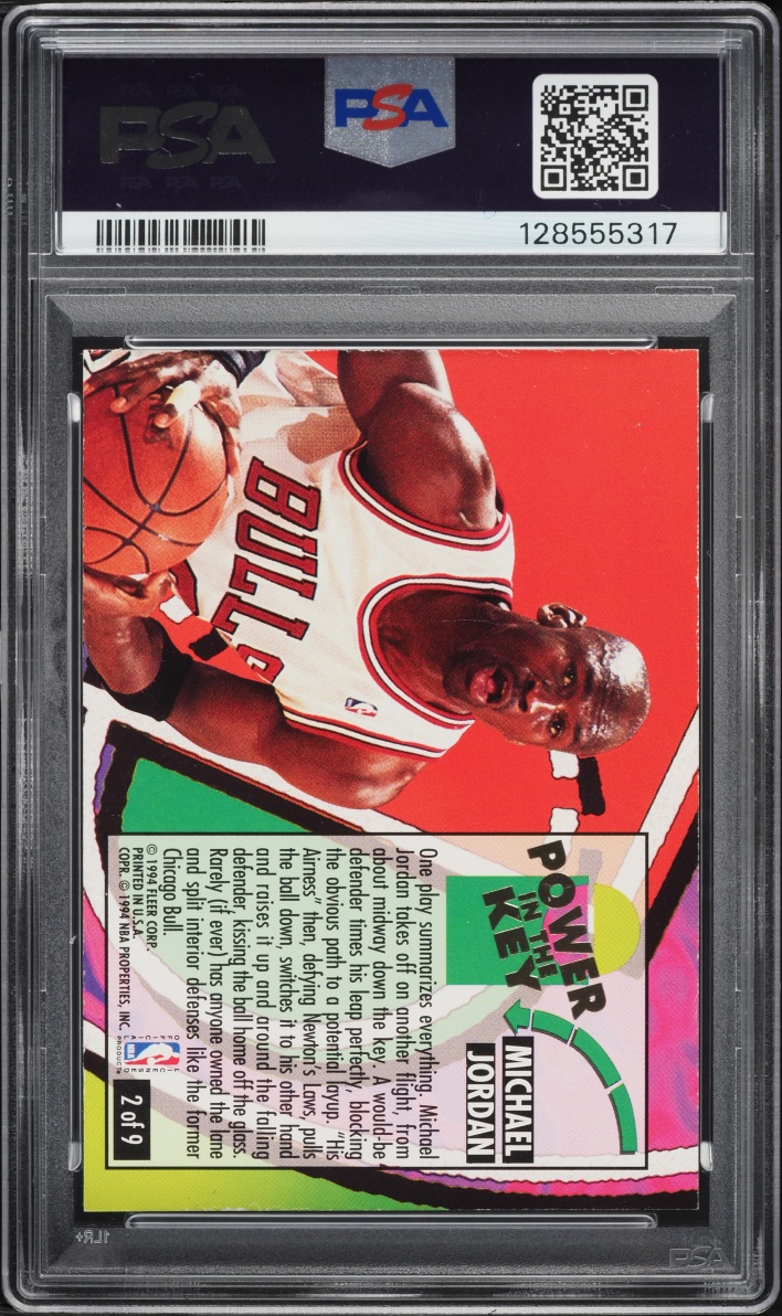 1993 Ultra Power In The Key Michael Jordan #2 PSA 6 EXMT