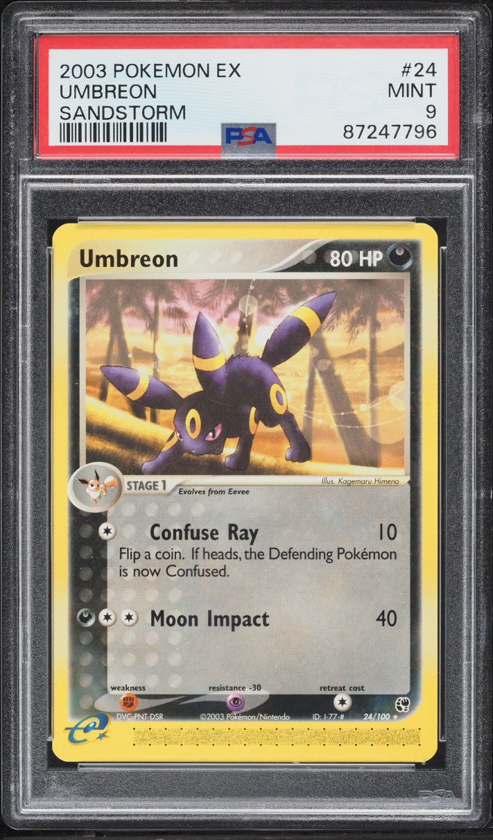2003 Pokemon EX Sandstorm Umbreon #24 PSA 9 MINT