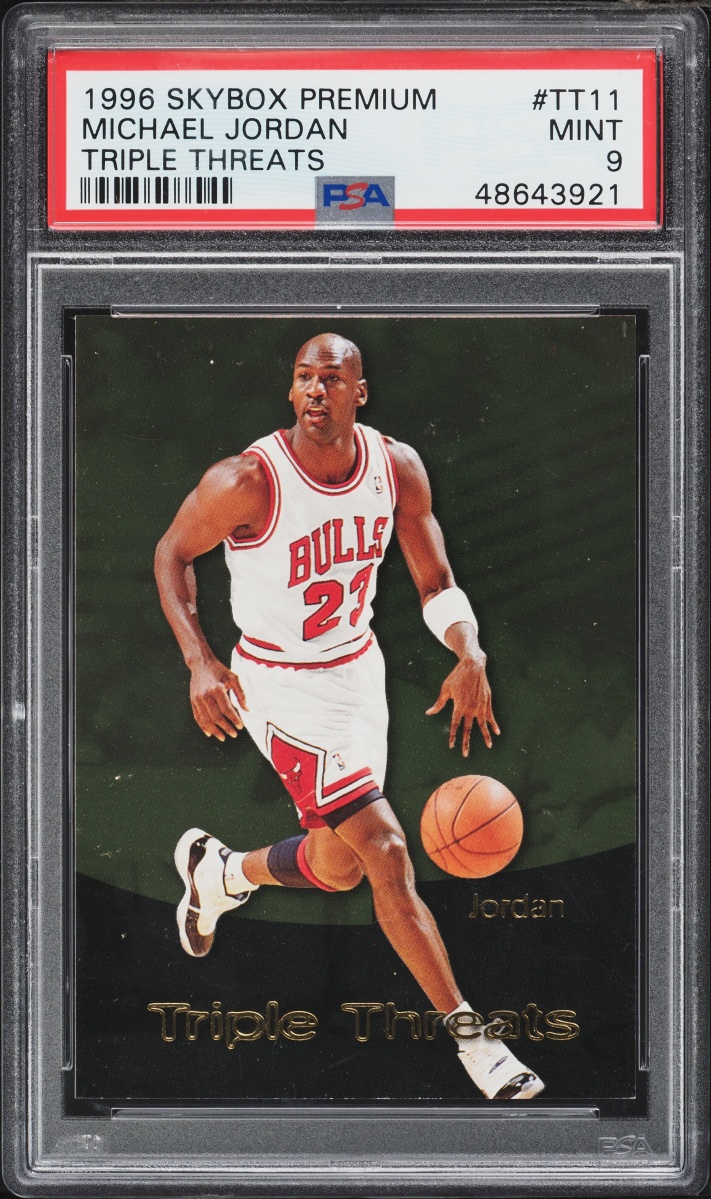 1996 Skybox Premium Triple Threats Michael Jordan #TT11 PSA 9 MINT