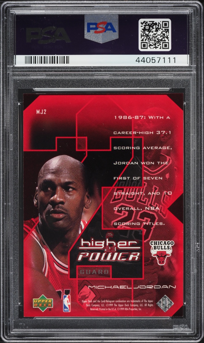1999 Upper Deck Encore MJ A Higher Power Michael Jordan #MJ2 PSA 10 GEM MINT