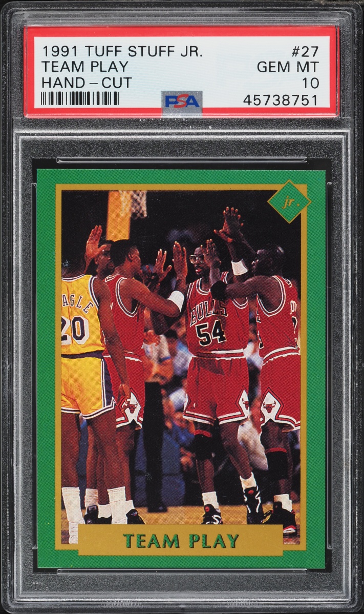 1991 Tuff Stuff Jr. Hand Cut Team Play #27 PSA 10 GEM MINT