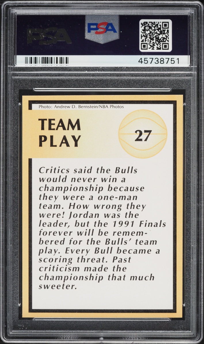 1991 Tuff Stuff Jr. Hand Cut Team Play #27 PSA 10 GEM MINT