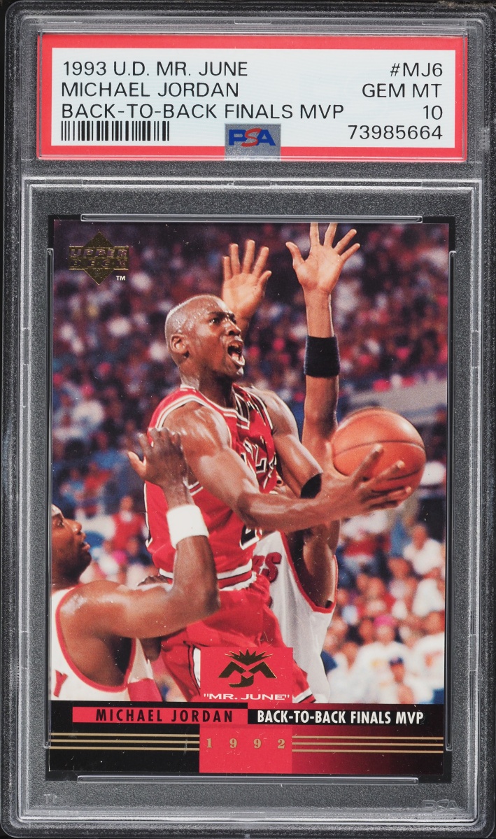 1993 Upper Deck Mr. June Back To Back Finals MVP Michael Jordan #MJ6 PSA 10 GEM MINT