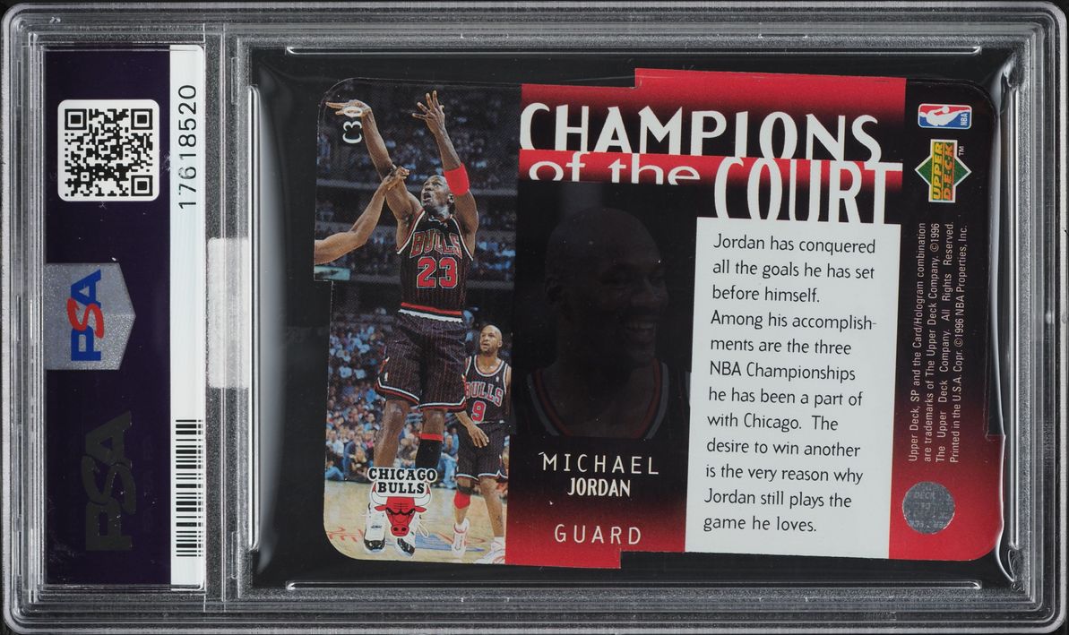 1995 SP Championship Champ Of The Court Die-Cut Michael Jordan #C30 PSA 10 GEM MINT