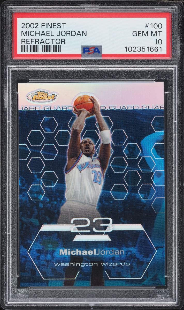 2002 Finest Refractor Michael Jordan /250 #100 PSA 10 GEM MINT