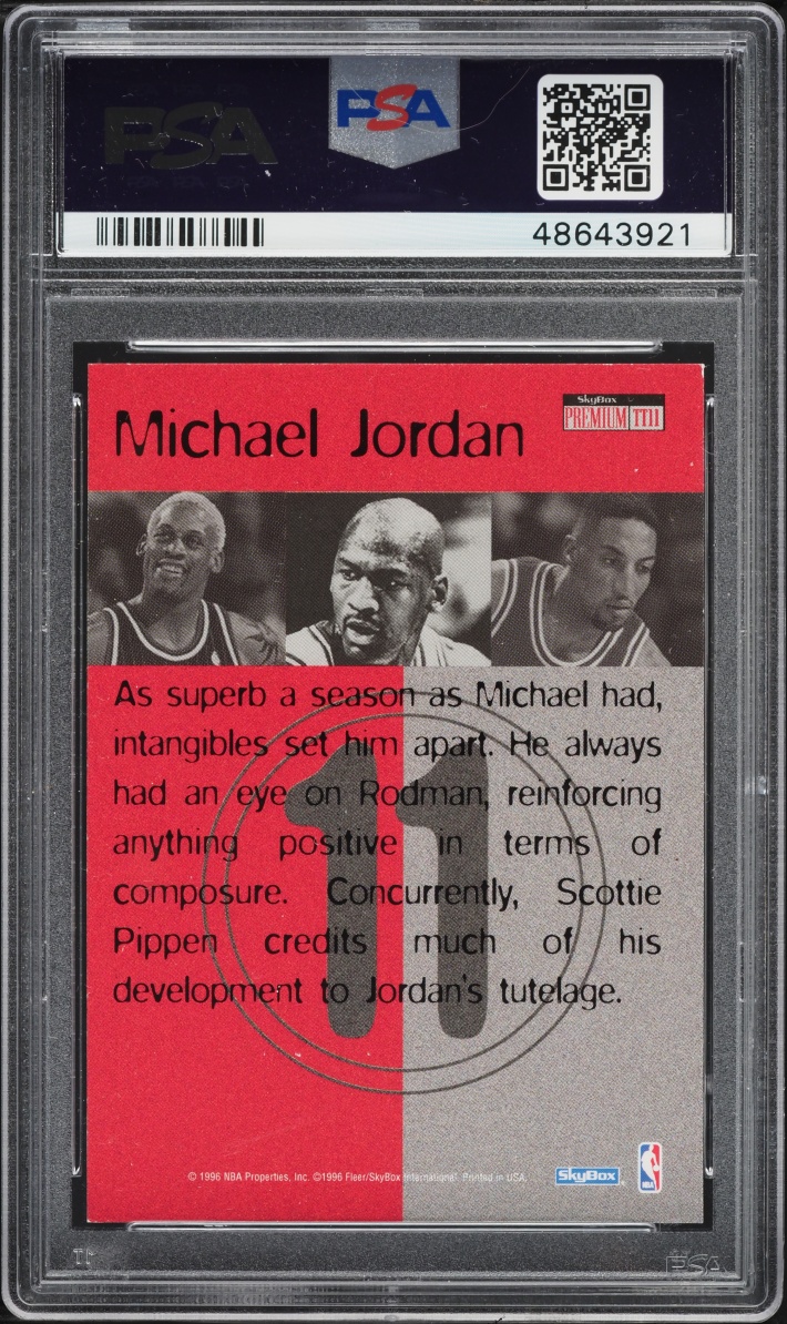 1996 Skybox Premium Triple Threats Michael Jordan #TT11 PSA 9 MINT