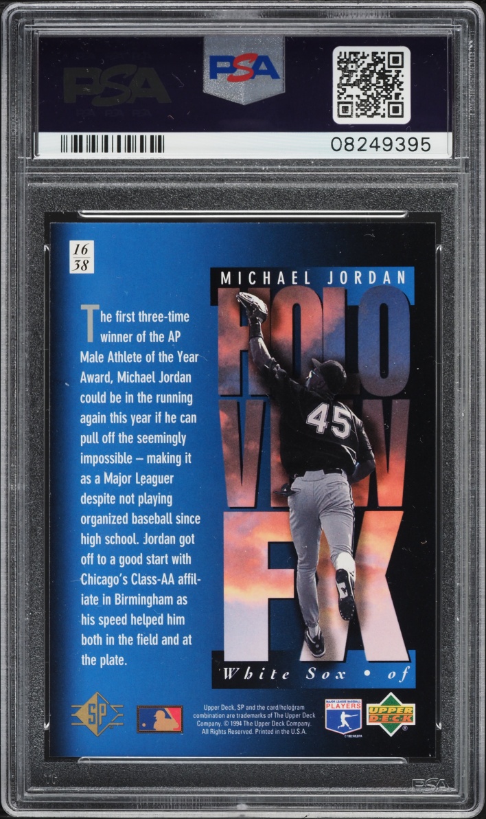 1994 SP Holoview Blue Michael Jordan ROOKIE #16 PSA 10 GEM MINT