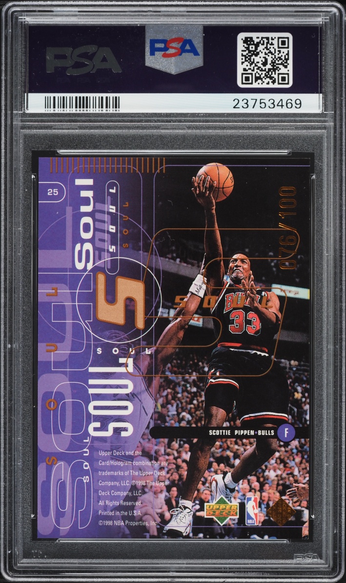 1998 Upper Deck Bronze Michael Jordan Scottie Pippen /100 #25 PSA 10 GEM MINT