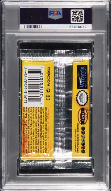 1999 Pokemon Base Set Booster Pack Charizard Art PSA 8 NM-MT