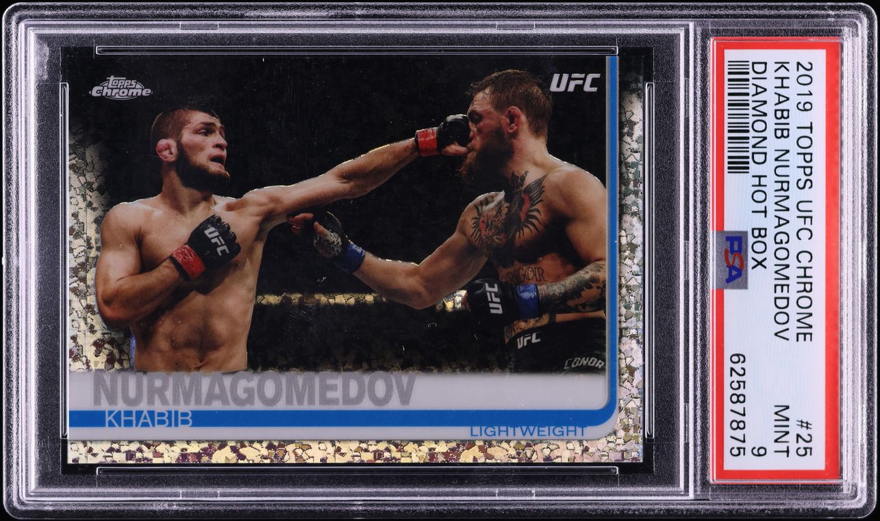 2019 Topps Chrome UFC Diamond Hot Box Khabib Nurmagomedov #25 PSA 9 MINT