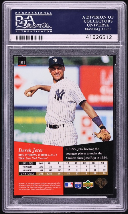 1995 SP Derek Jeter ROOKIE #181 PSA 10 GEM MINT