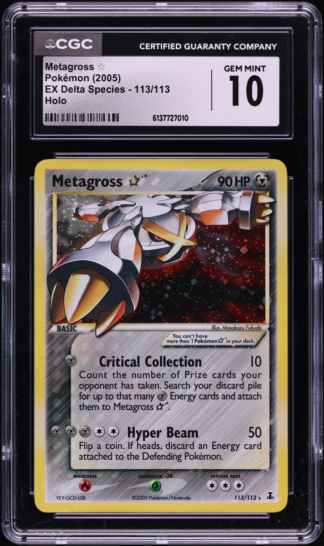 2005 Pokemon EX Delta Species Holo Metagross Gold Star #113 CGC 10 GEM MINT