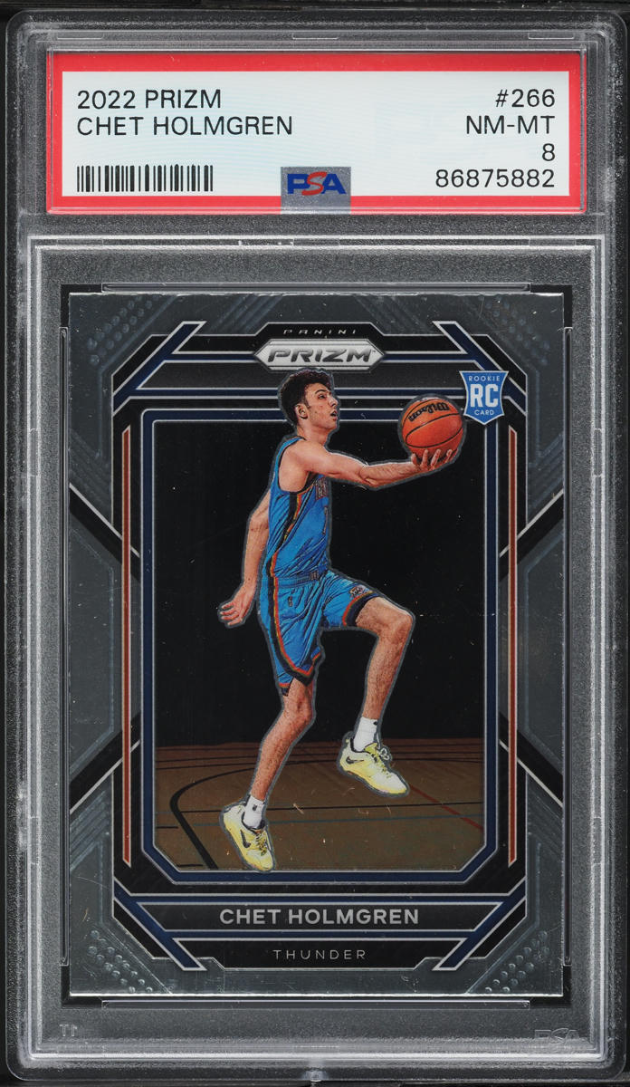 2022 Panini Prizm Chet Holmgren ROOKIE #266 PSA 8 NM-MT