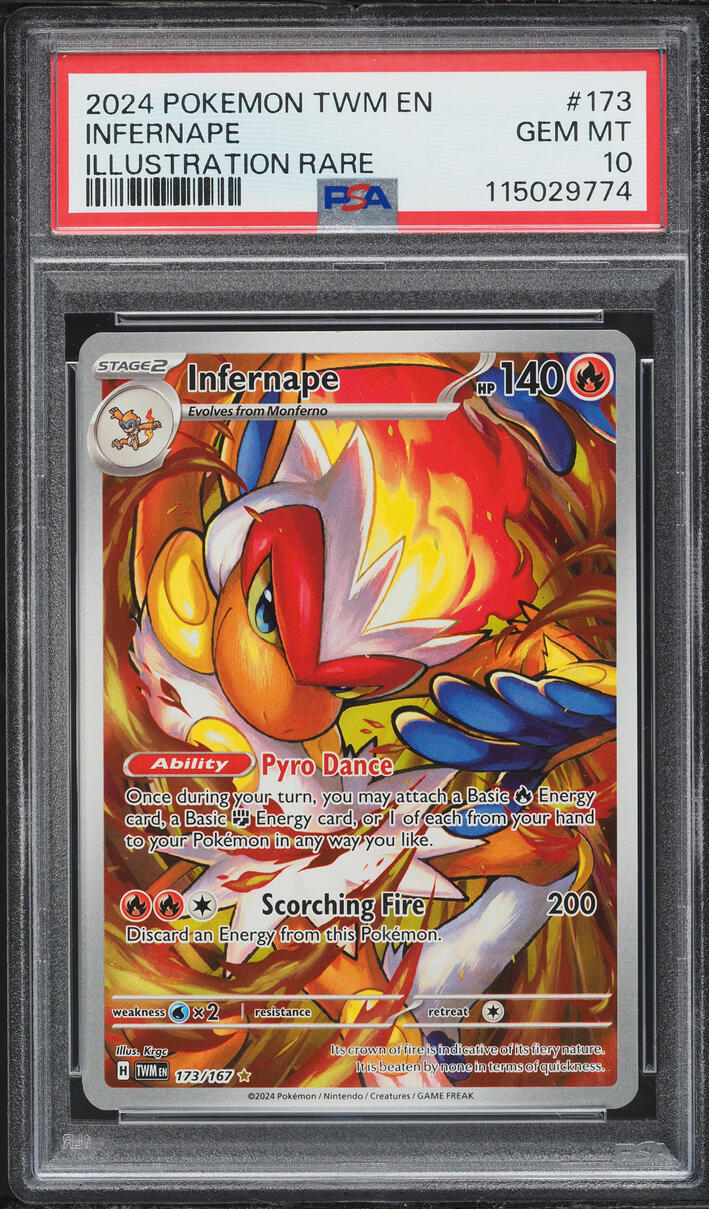 2024 Pokemon Scarlet & Violet Twilight Masquerade IR Infernape #173 PSA 10 GEM MINT