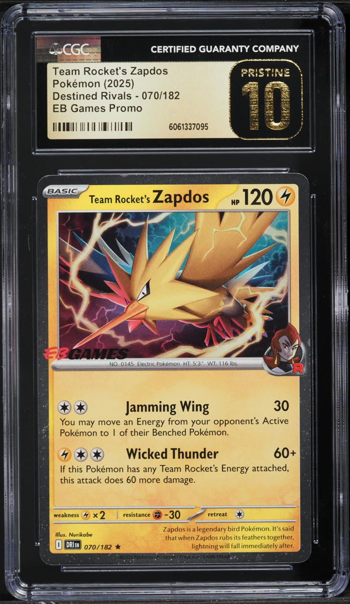 2025 Pokemon SV Destined Rivals EB Games Promo Team Rocket's Zapdos #70 ...