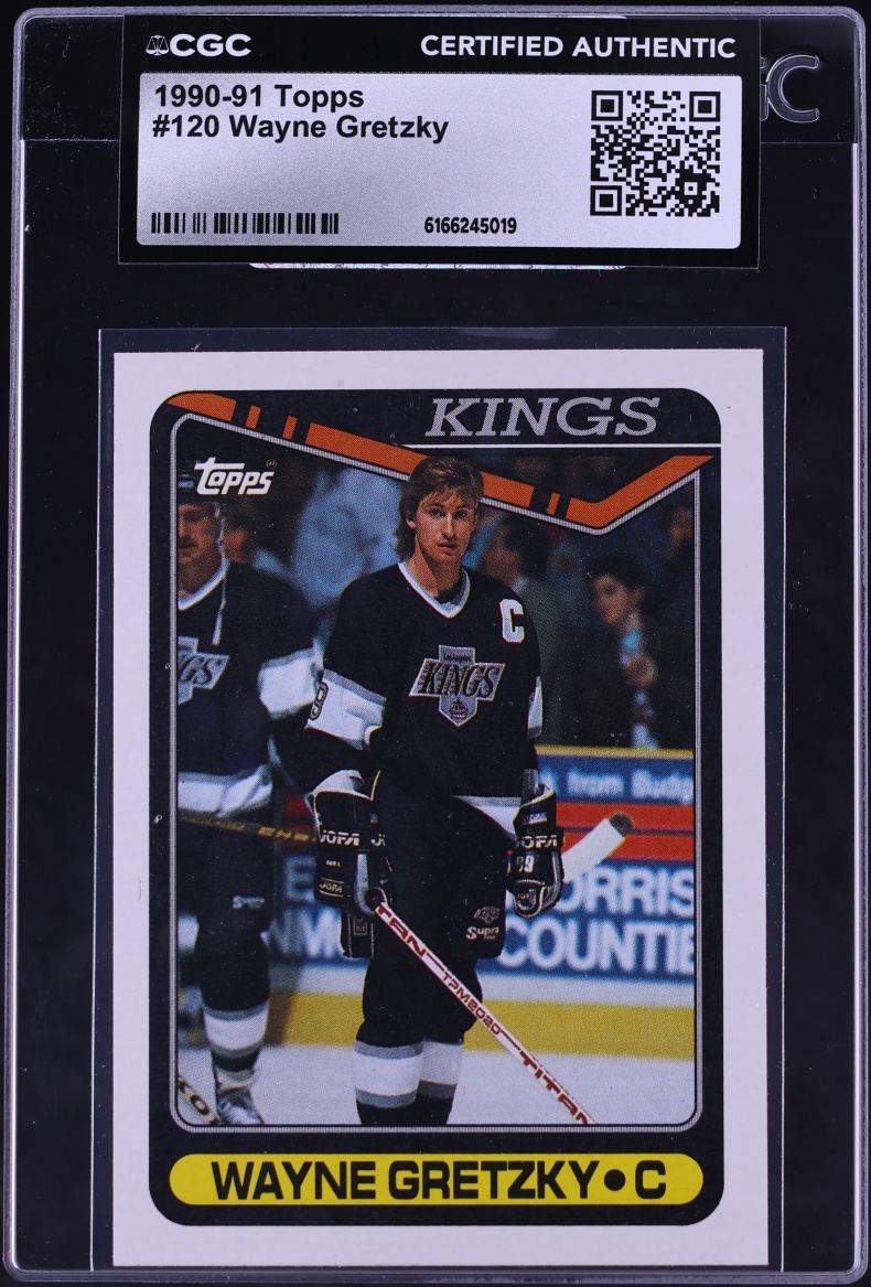 1990 Topps Hockey Wayne Gretzky #120 CGC AUTH