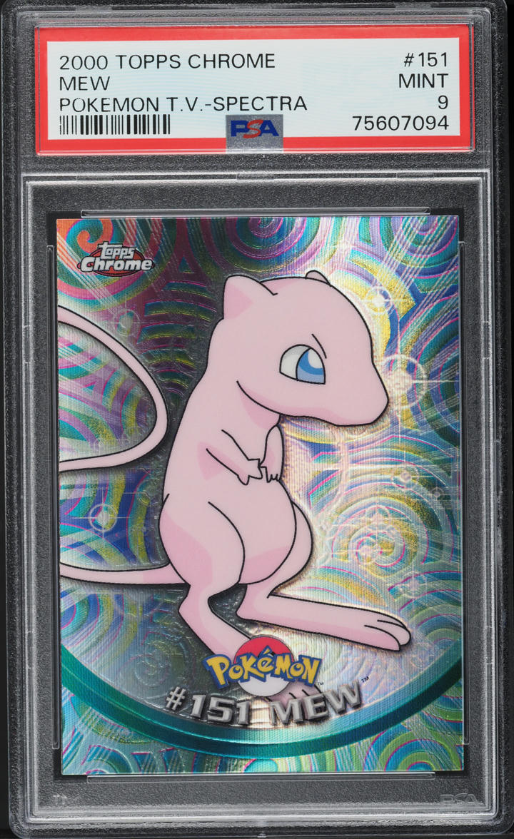 2000 Topps Chrome Pokemon Series 2 Spectra Mew #151 PSA 9 MINT