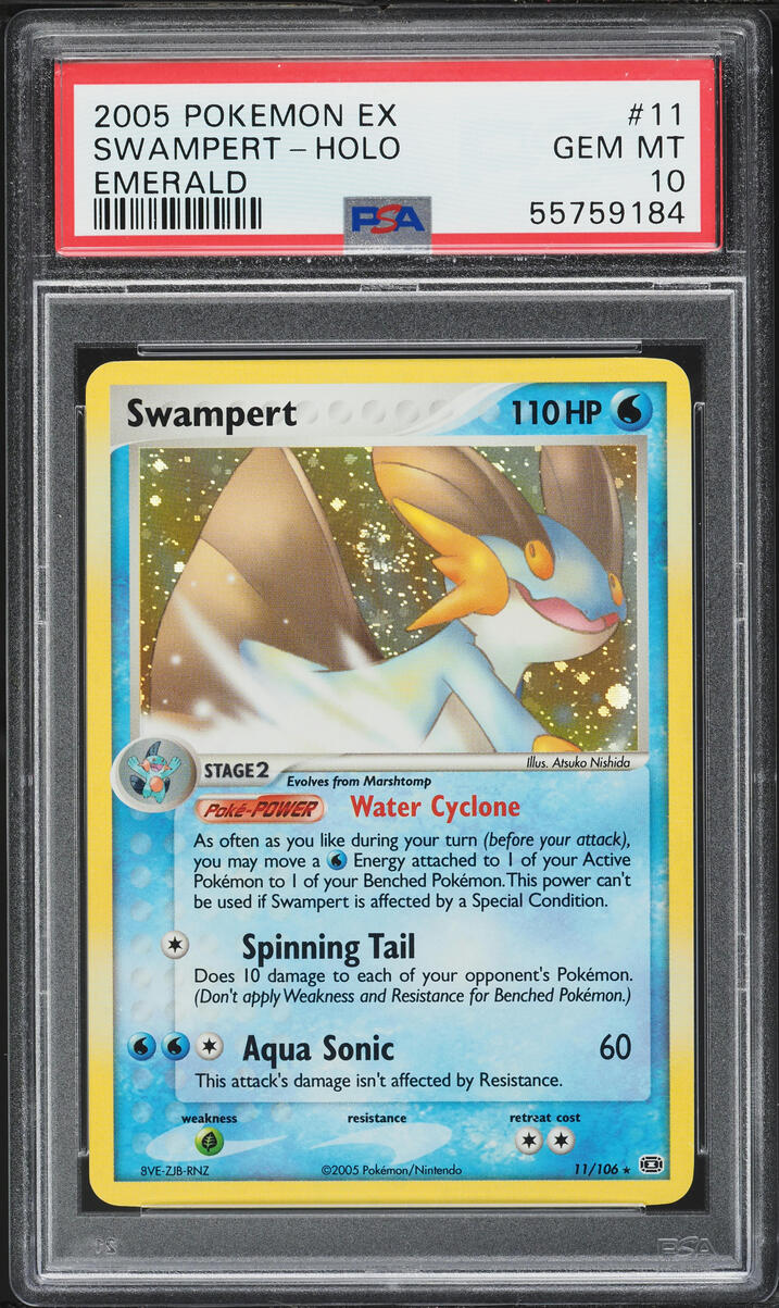 2005 Pokemon EX Emerald Holo Swampert #11 PSA 10 GEM MINT