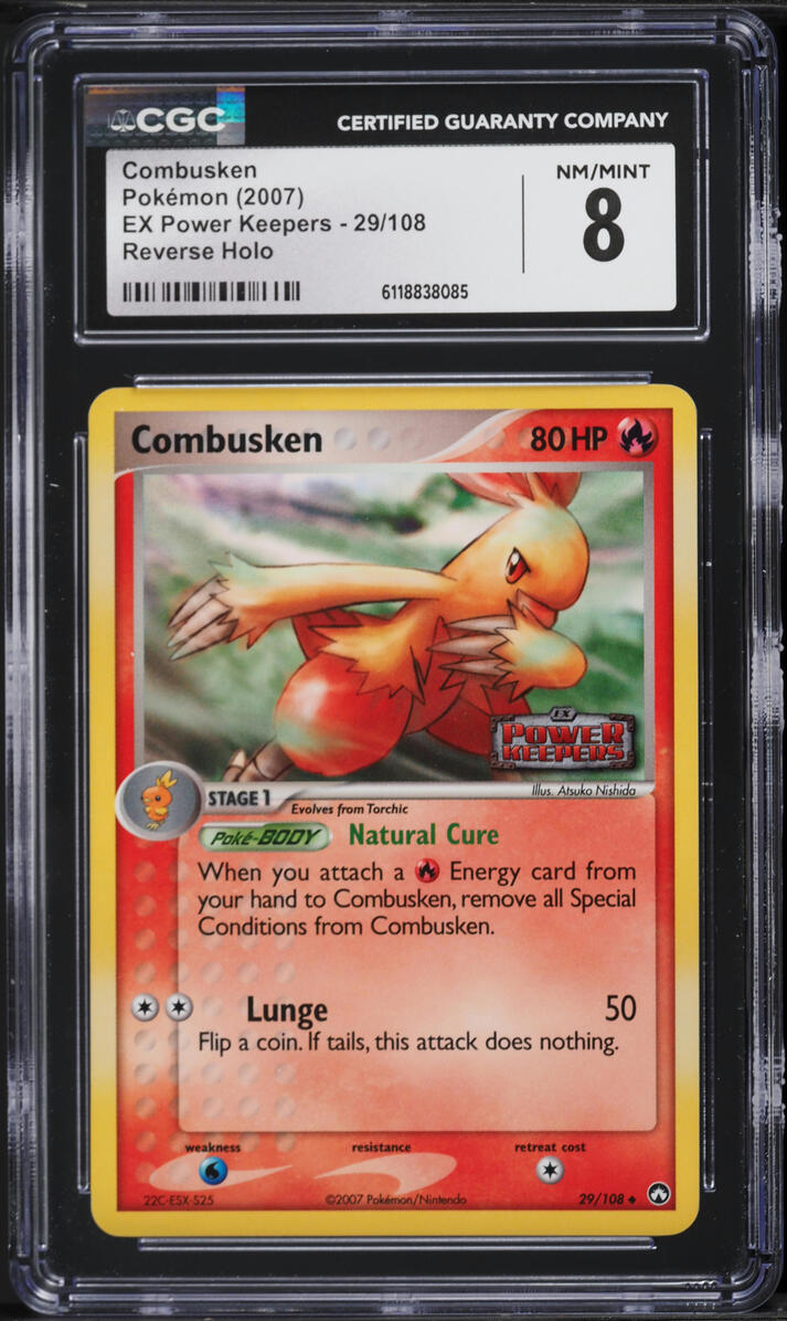 2007 Pokemon EX Power Keepers Reverse Holo Combusken #29 CGC 8 NM-MT