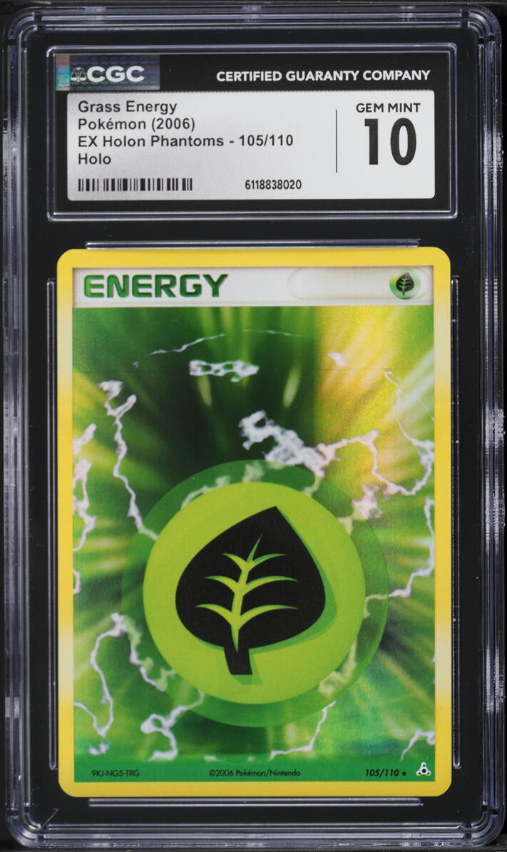 2006 Pokemon EX Holon Phantoms Holo Grass Energy #105 CGC 10 GEM MINT