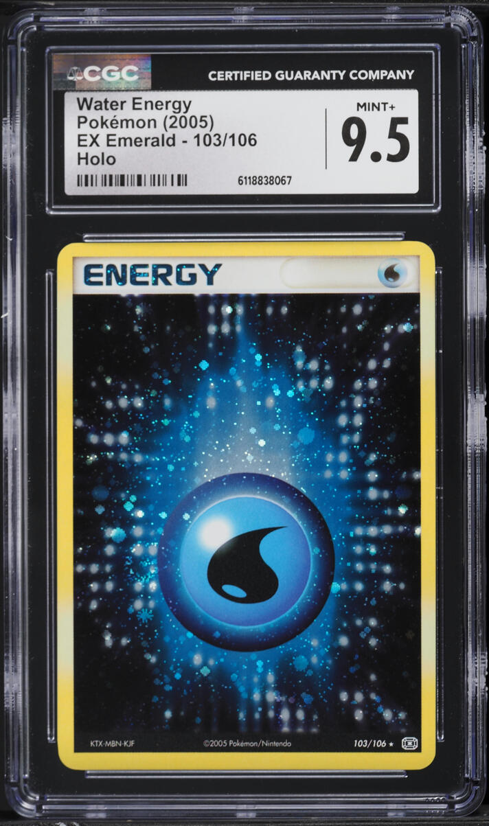 2005 Pokemon EX Emerald Holo Water Energy #103 CGC 9.5 MINT+