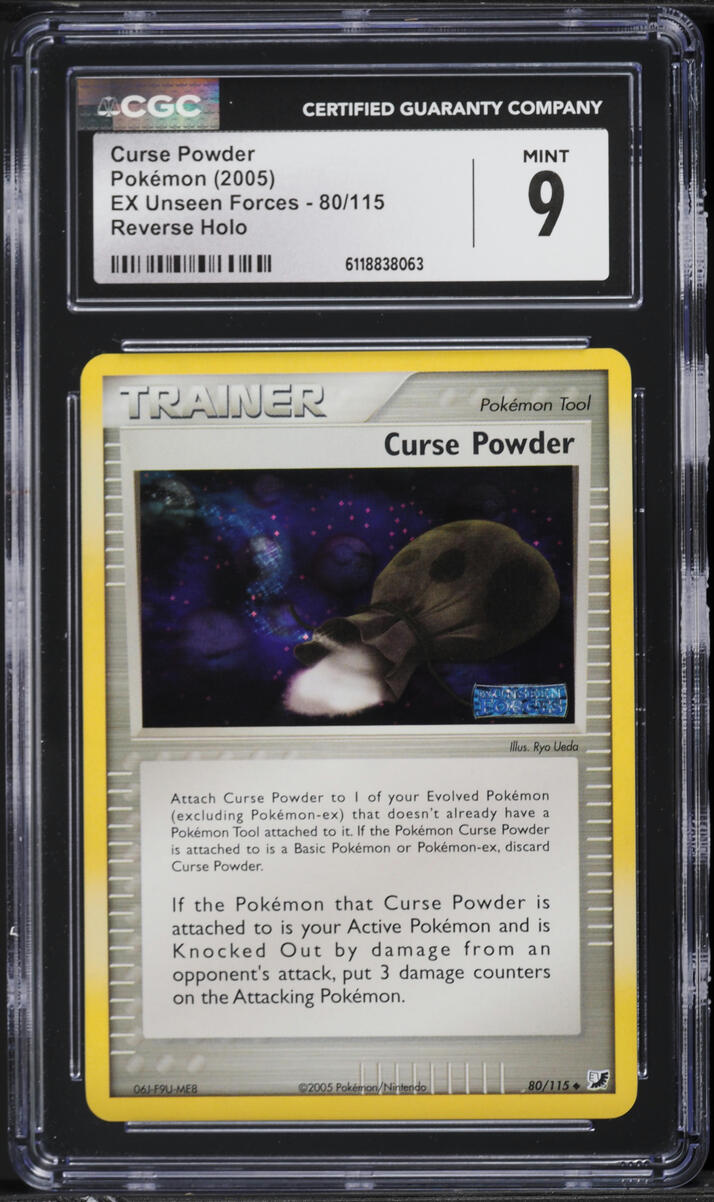 2005 Pokemon EX Unseen Forces Reverse Holo Curse Powder #80 CGC 9 MINT