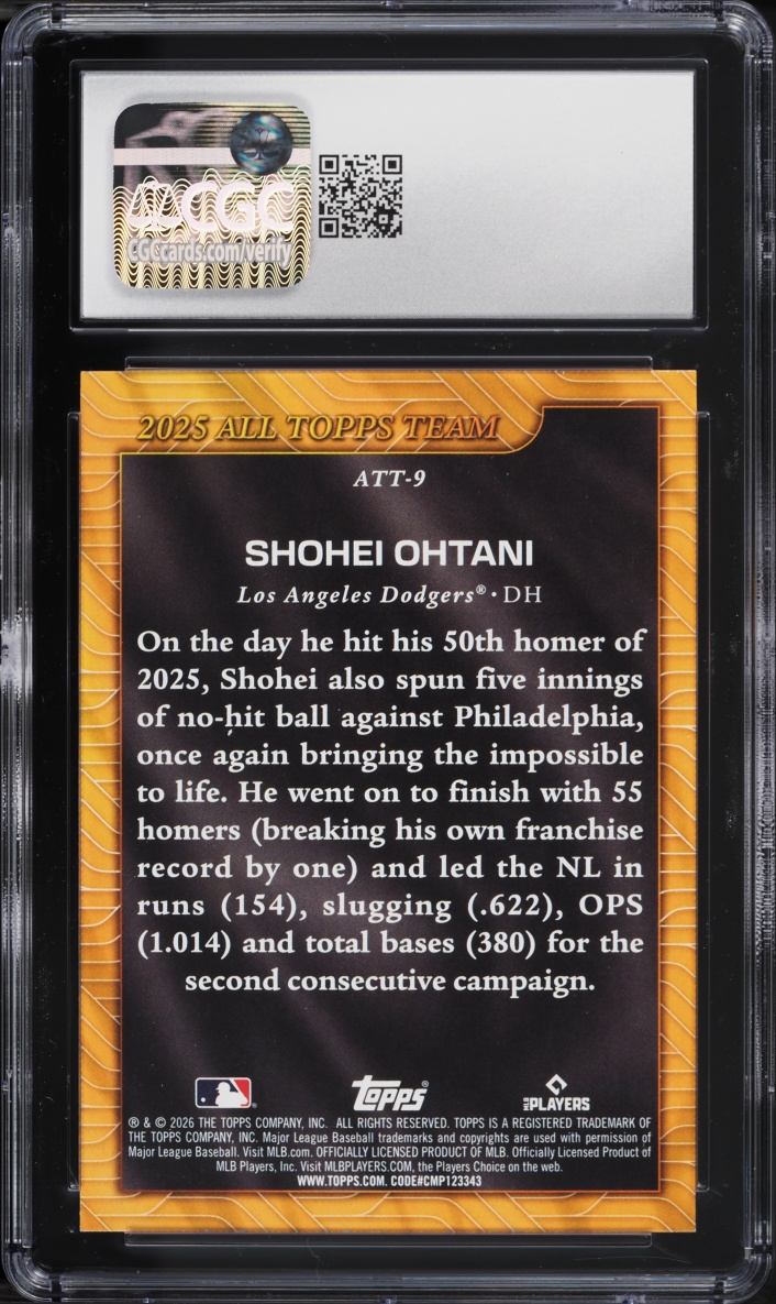 2026 Topps All-Topps Team Shohei Ohtani #ATT-9 CGC 10 GEM MINT