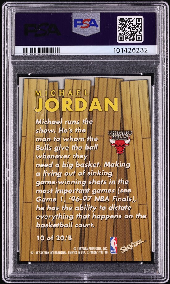 1997 Skybox Z-Force Boss Michael Jordan #10 PSA 10 GEM MINT