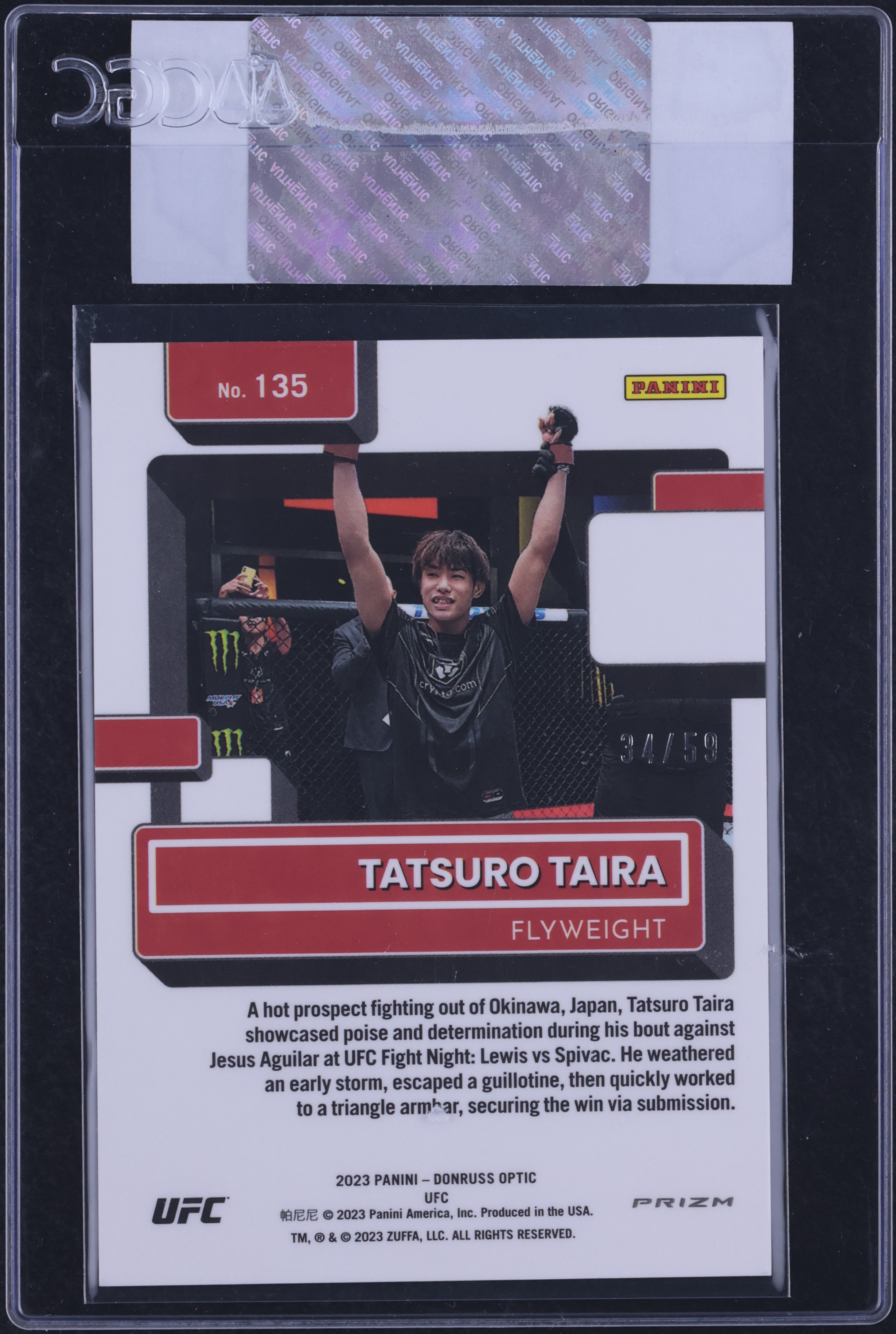 2023 Donruss Optic UFC Purple Velocity Tatsuro Taira ROOKIE