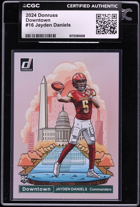 2024 Donruss Downtown Jayden Daniels ROOKIE #16 CGC AUTH