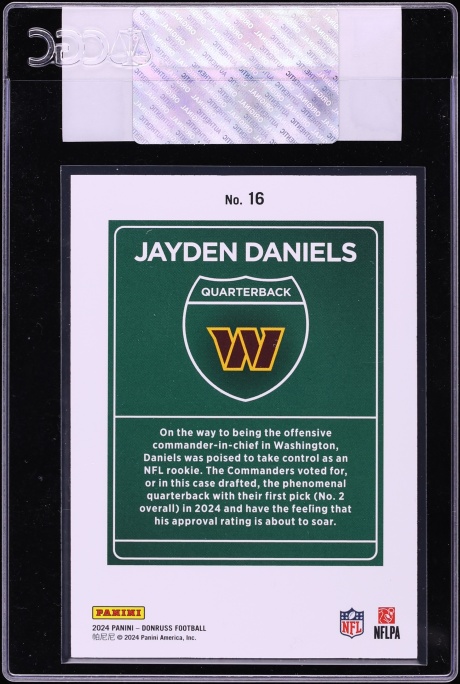 2024 Donruss Downtown Jayden Daniels ROOKIE #16 CGC AUTH
