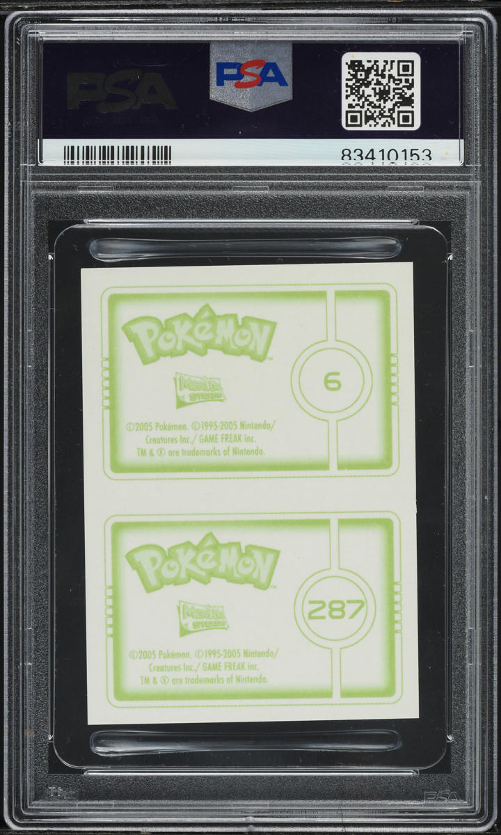 2005 Merlin Pokemon Ultimate Stickers Charizard & Slakoth PSA 10 GEM MINT