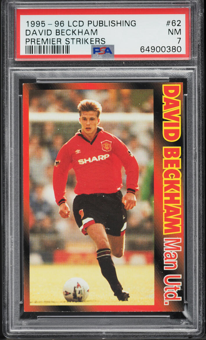 1995 LCD Publishing Premier Strikers David Beckham ROOKIE #62 PSA 7 NRMT