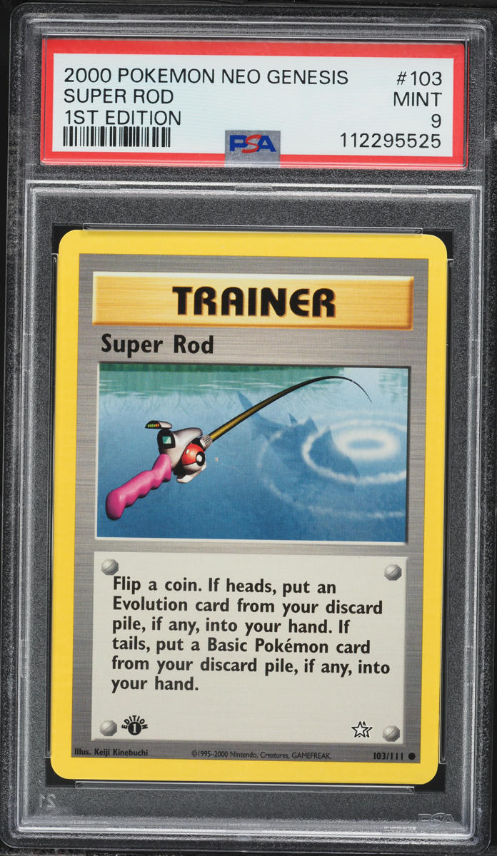 2000 Pokemon Neo Genesis 1st Edition Super Rod #103 PSA 9 MINT