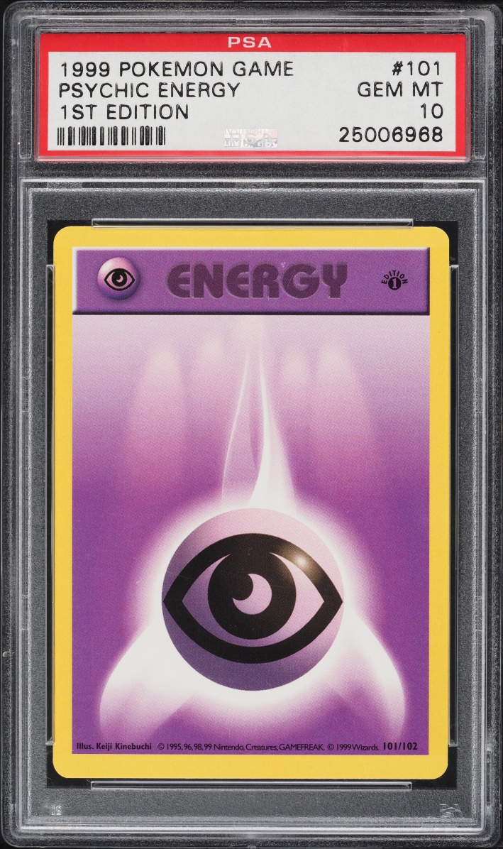 1999 Pokemon Base Set Shadowless 1st Edition Psychic Energy #101 PSA 10 GEM MINT
