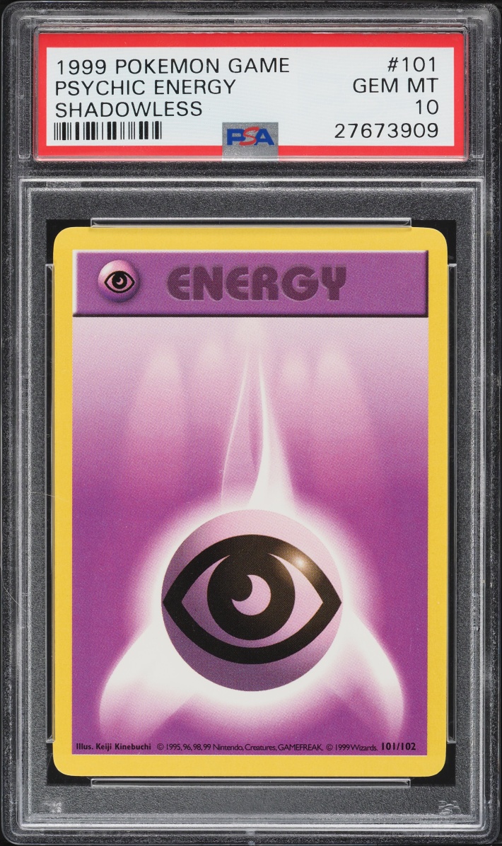 1999 Pokemon Base Set Shadowless Psychic Energy #101 PSA 10 GEM MINT